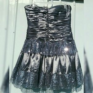 Beautiful formal gray and silver sequin dress